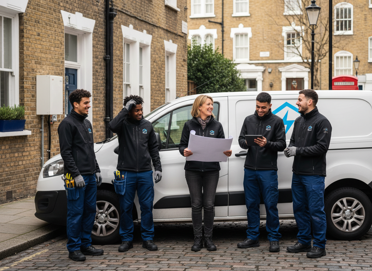 The My Electric Heating Soultions team at work in London